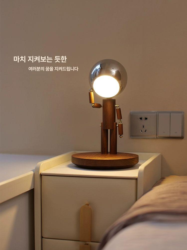 우주인 모양 관절 무드등 침실 따뜻한 불빛 수면등 감성 인테리어 조명 선물 - 상세 이미지 3