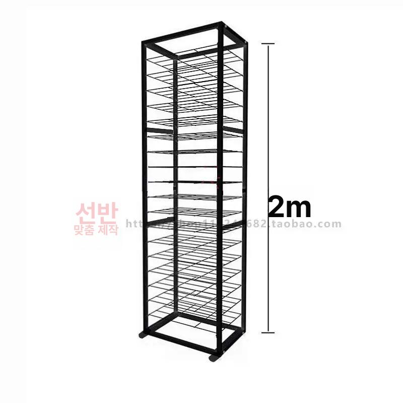 철제 미니 선반 캐비닛 도화지 보관 화이트 수납장 그림 액자 진열 보육 소품 - 상세 이미지 2