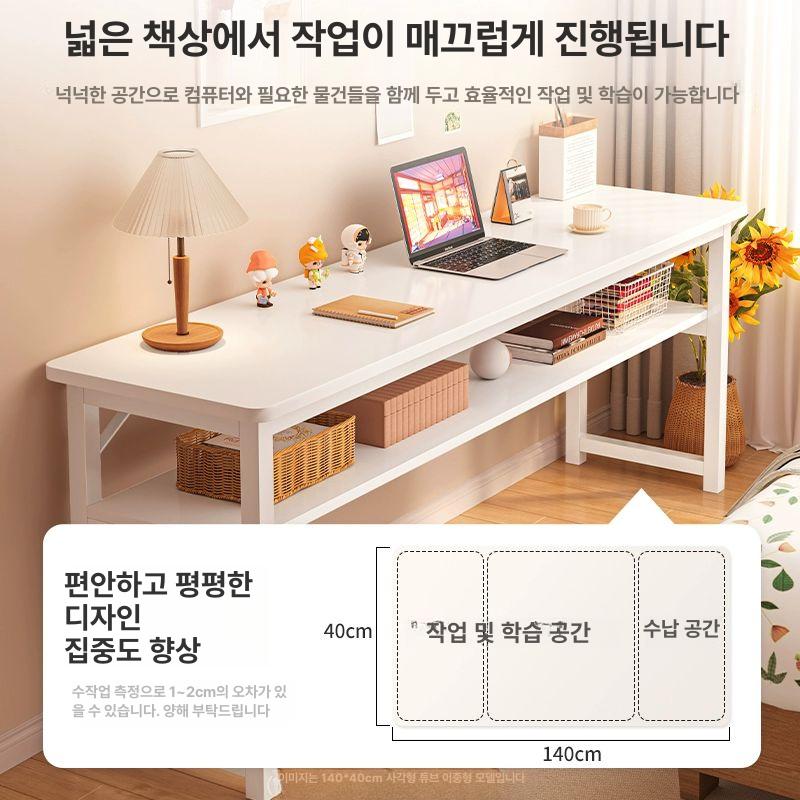 책상 수납가구 원목 사무용 자연이쁨 컴퓨터 학생 서랍형 - 상세 이미지 2