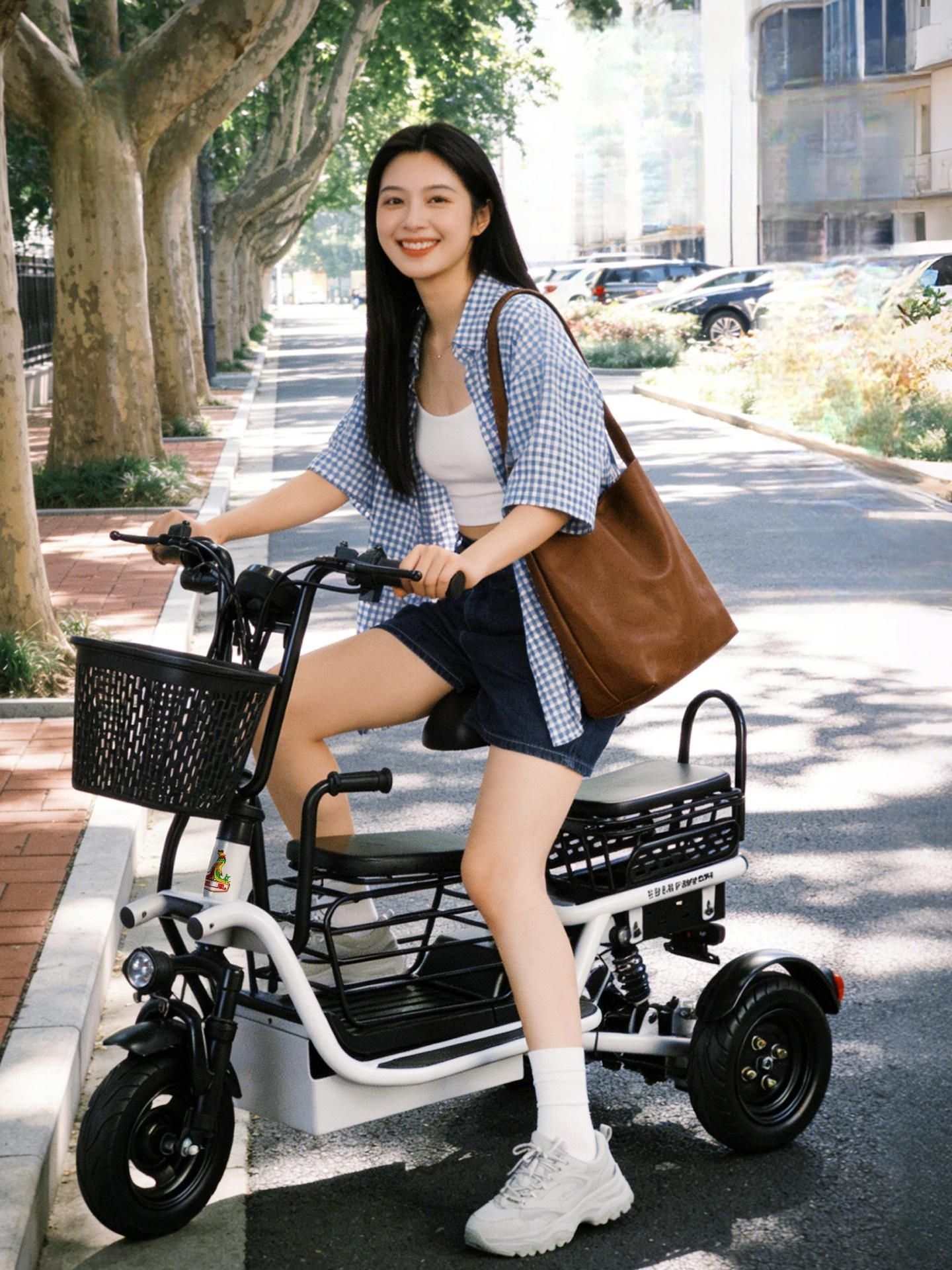 배달용 삼륜 전동자전거 접이식 48볼트 출퇴근 소형 성인용 이동수단