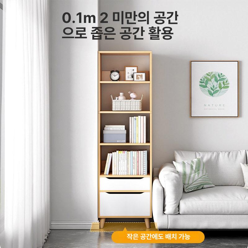 책꽂이 원목선반 사무용 서재 데스크 간이 책장 공부방 정리대 서랍형 학생용 수납장 - 상세 이미지 3