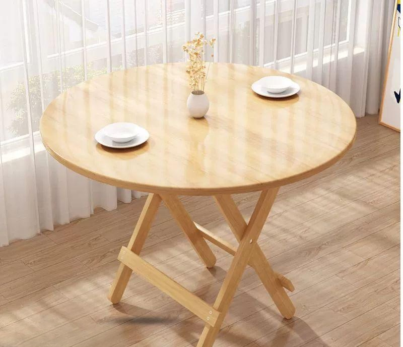 침대좌식테이블 접이식원목트레이 원형 다용도간이테이블 간이식탁 좌식책상 - 상품 이미지