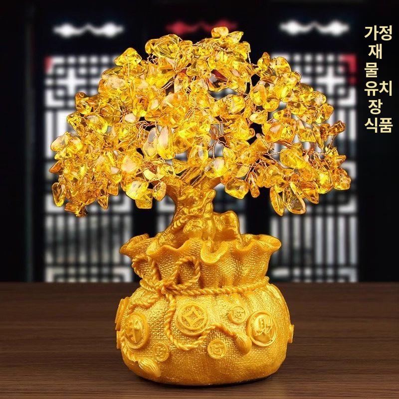 황금나무 장식오브제 풍수소품 재물운 복을부르는 집들이선물 거실장식 대형소품 - 상세 이미지 3