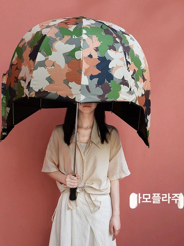 헬멧 우산 양산 특이한우산 인싸템 특이한 접이식 장마 - 상세 이미지 3