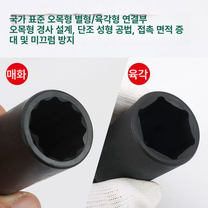 대형 복스알 중장비 렌치세트 정비 복스세트 임팩소켓 드릴 드라이버 어댑터 공압공구 - 상세 이미지 3