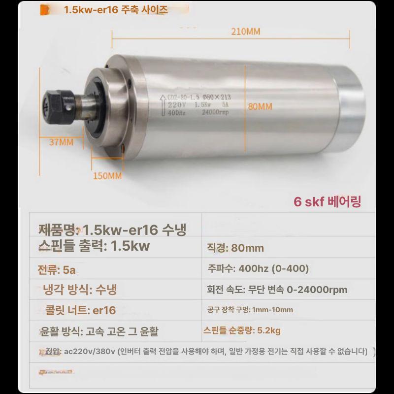 금속 스핀들모터 전기 정밀 밀링 머신 공작 헤드 드릴 절단기 시리즈 공랭식 가공 - 상세 이미지 4