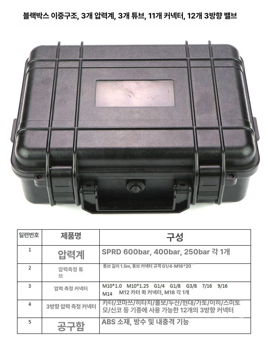 중장비 유압 오일 압력계 측정기 쿨러 게이지 정비 공구 세트 도구 - 상세 이미지 3