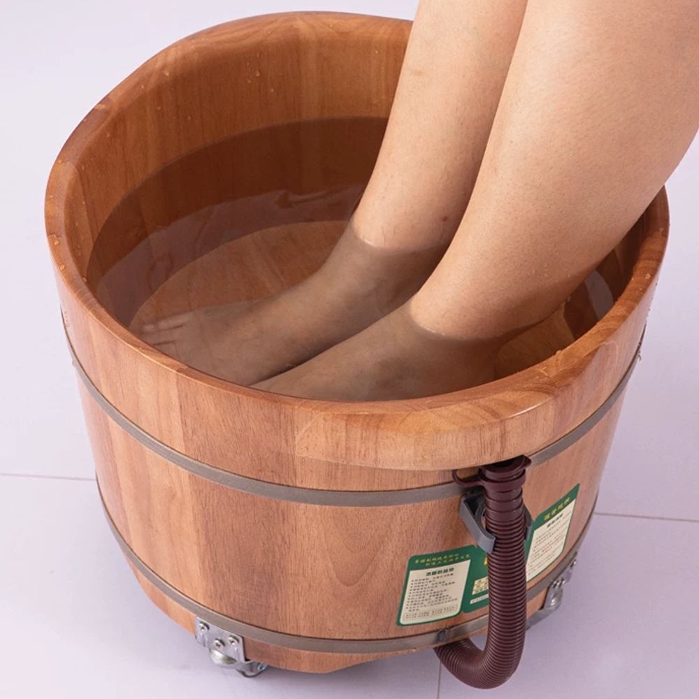 대형 족욕통 발족욕기 히노끼 온수족욕기 대야 습식각탕기 높이 프리미엄 지압 관리 - 상세 이미지 4