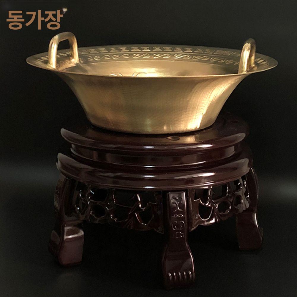 세면대 황동세수대야 족욕 청동 브론즈 직경 힐링 욕실 가정용 세척 사이즈 놋그릇 - 상세 이미지 2