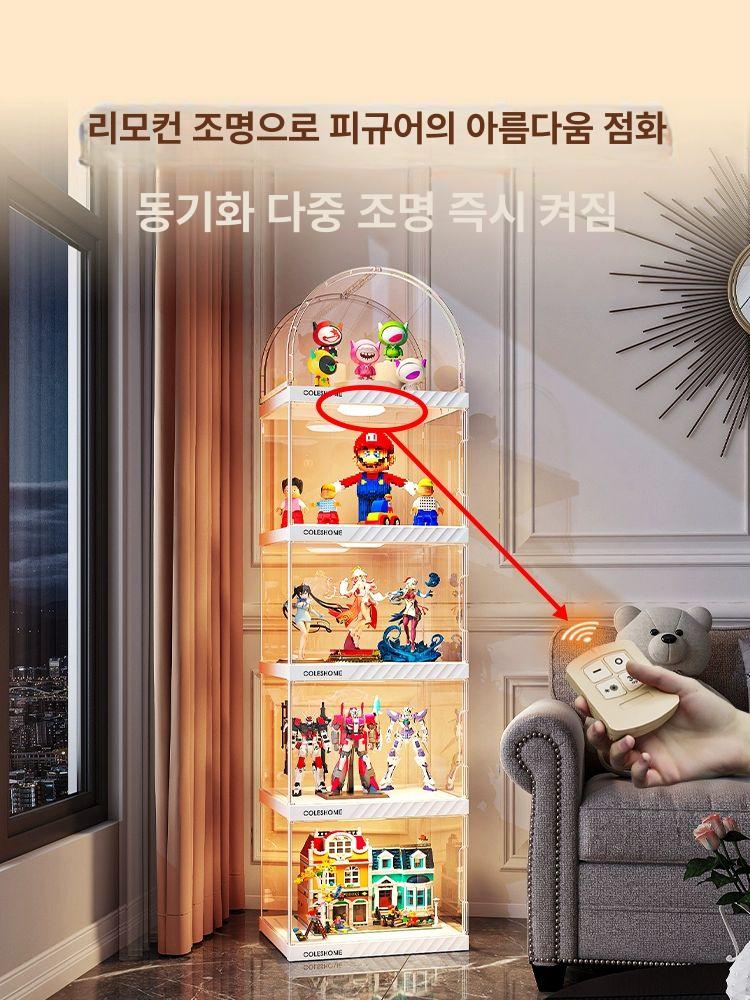 건담 프라모델 미니어처 수납장 진열 아크릴 디스플레이 선반 조립식 칸막이 보관함 - 상세 이미지 4