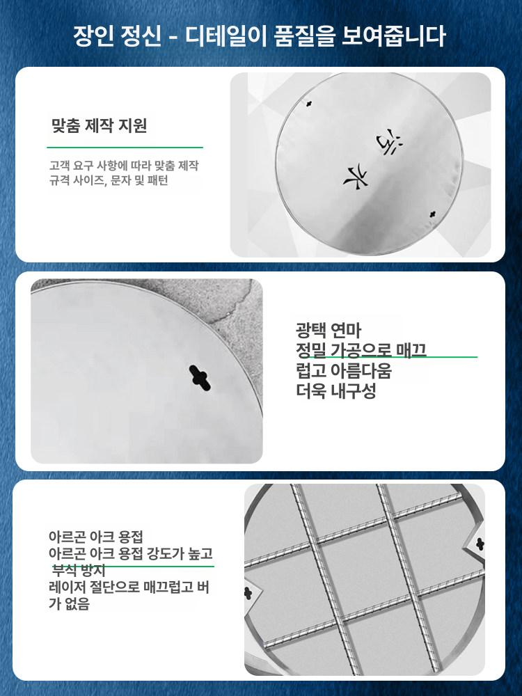 원형 맨홀뚜껑 우수관 하수도 배수구 커버 스테인리스 프레임 설치 - 상세 이미지 3