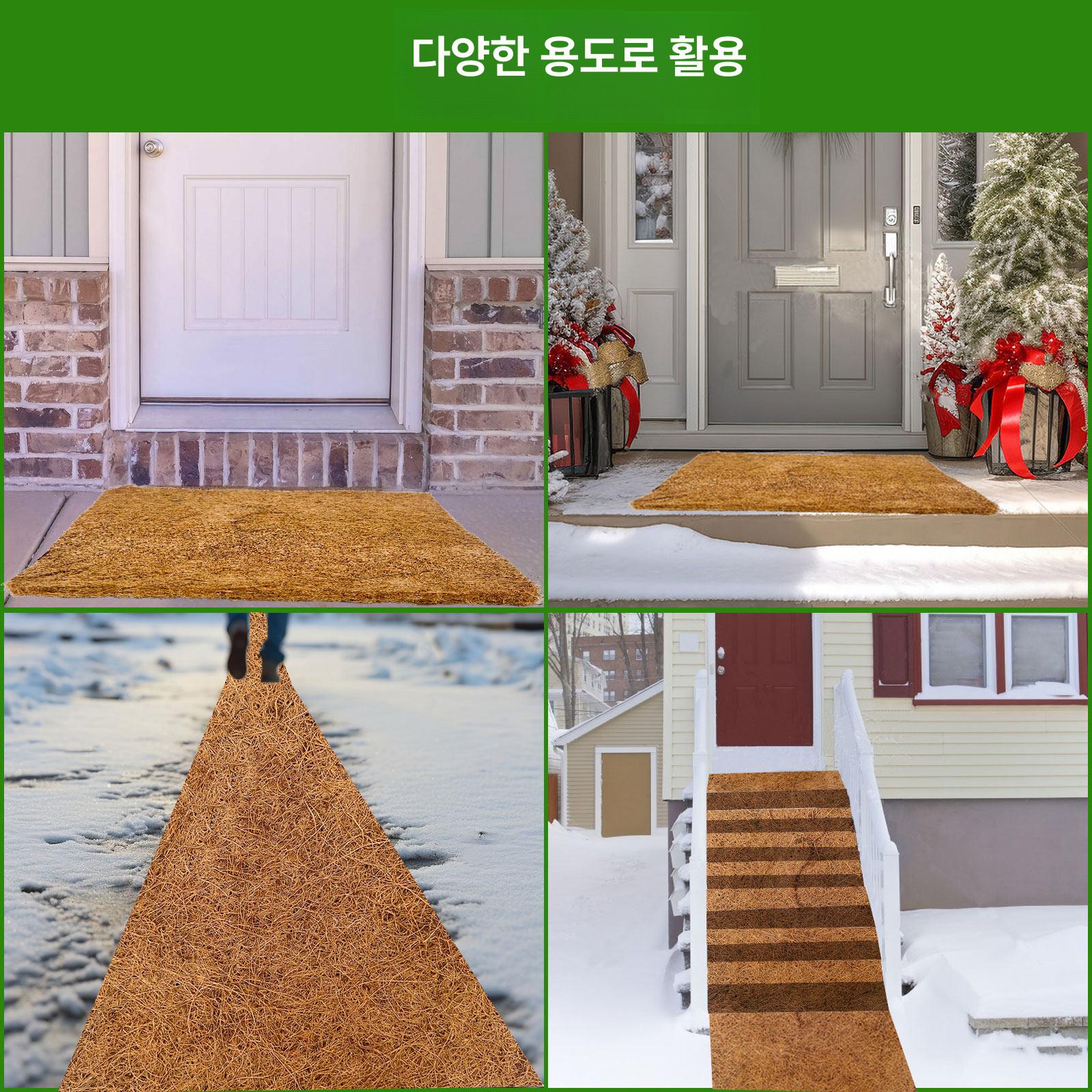 정원 코코넛매트 꽃 원형 패드 기본 화분덮개 멀칭 야외 가드닝 걸이형 코이어 시트 - 상세 이미지 3