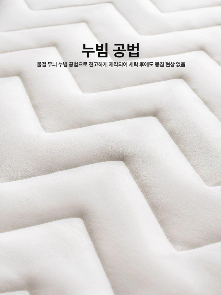 패드 토퍼매트리스 퀼팅 침대 허리 폼 커버 퀼트 침구 탑퍼 기숙사 호텔 소프트 - 상세 이미지 4