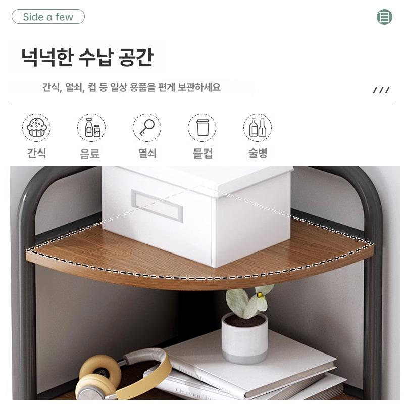 거실 모서리 삼각형 수납장 틈새선반 코너장식 책장 벽면 공간활용 인테리어 - 상세 이미지 3