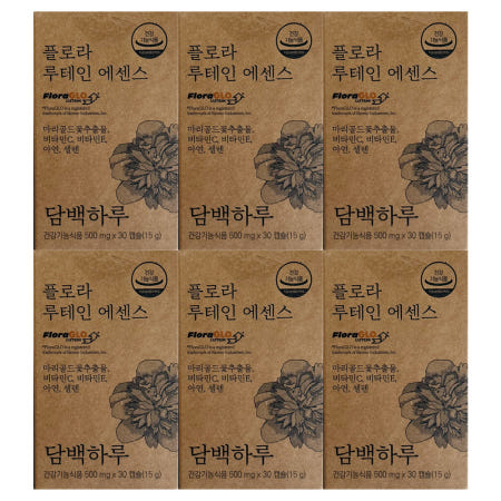 담백하루 플로라 루테인 에센스 500mg x 30캡슐 6개