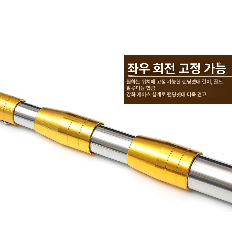 길이조절 스테인레스 낚시 뜰채 입체 메쉬망 해수용 물고기 그물 포획도구 - 상세 이미지 4
