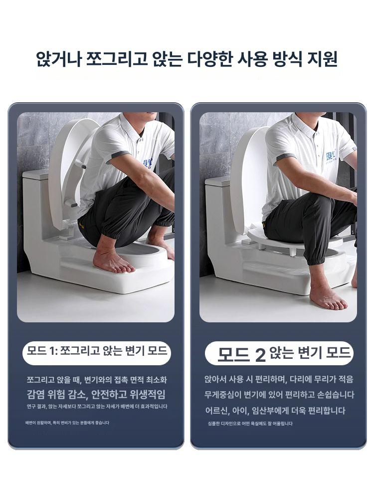 접이식 양변기 이동식 간편 화장실 휠체어 장애인 노약자 환자용 휴대용 변기 - 상세 이미지 2
