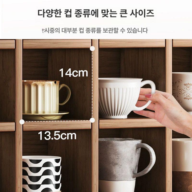 거치대 컵선반 북유럽풍 보관함 정리함 수납 컵걸이 진열대 주방정리 컵홀더 다층 - 상세 이미지 3