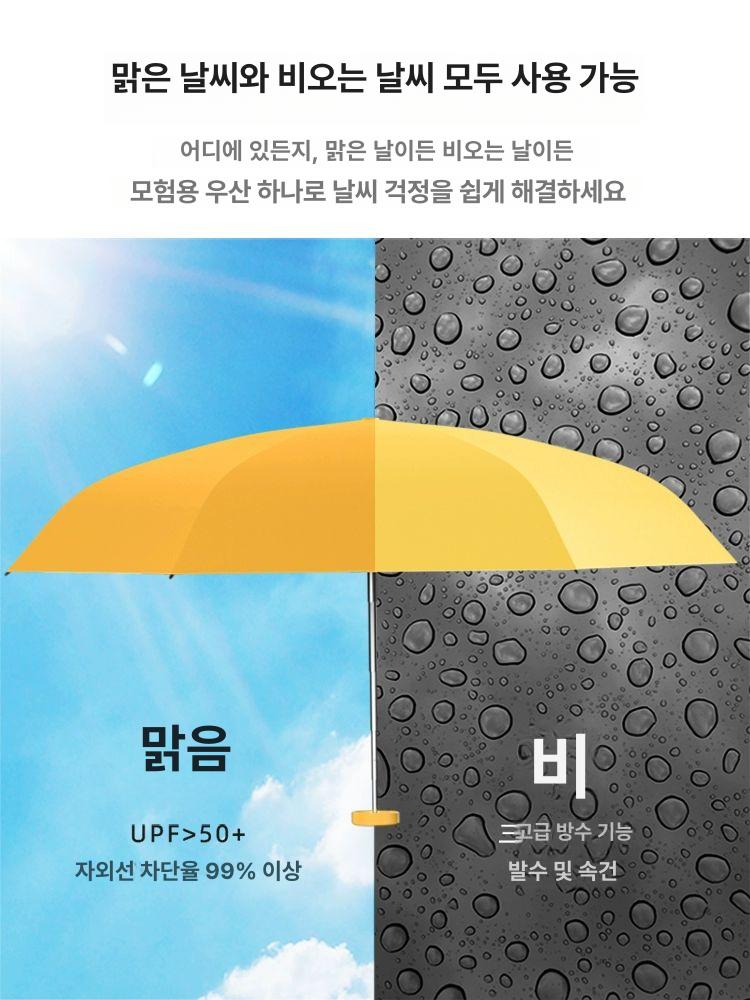 암막 접이식 우산 자동 경량 휴대용 완전차단 자외선 차단 수동겸용 우양산 보관케이스 - 상세 이미지 4