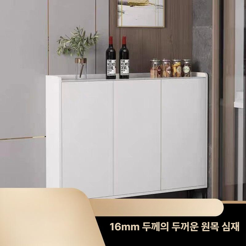 슬림 수납장 벽면 선반 좁은 공간 활용 문뒤 베란다 수납 높이조절 가능한 얇은 장 - 상세 이미지 2