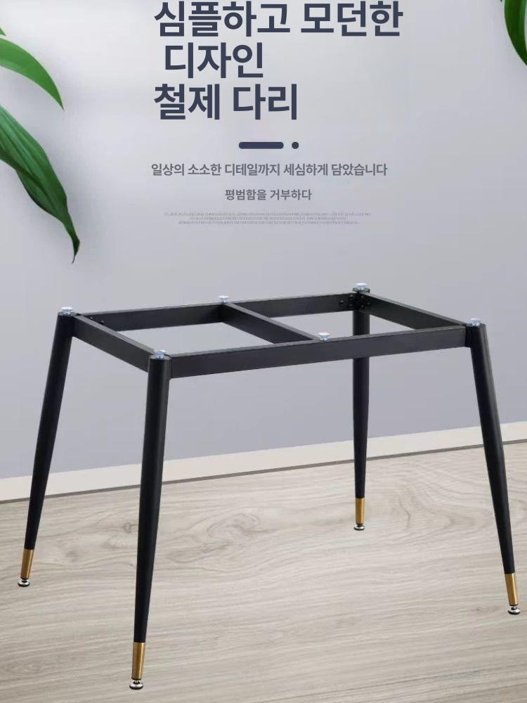 우드슬랩 식탁 세라믹 다리 천연 목재 상판 모던 테이블 사각형 식사용 좌탁 - 상세 이미지 2