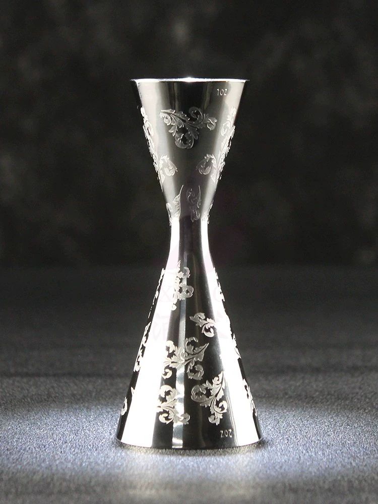 위스키 스텐온스컵 칵테일 홈바 실버미러글로스 지거 샷잔 하이볼계량컵 눈금 측정컵 - 상세 이미지 3