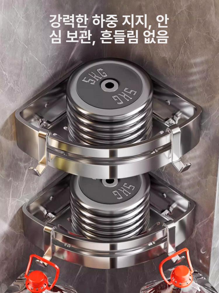 접착식 선반 화장실 트레이 코너 무타공 화장실벽걸이선반 욕실틈새선반 욕실수납선반 욕실 - 상세 이미지 3
