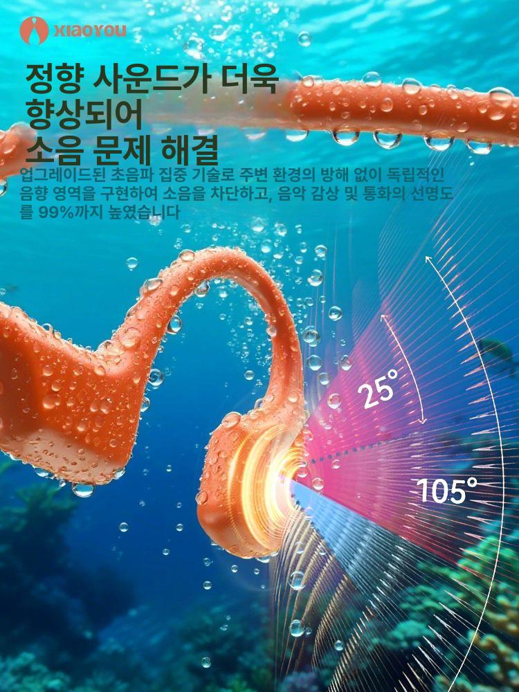 스윔프로 블랙 이어폰 오픈스윔 호환 헤드폰 케이블 충전 수영 골전도 - 상세 이미지 5