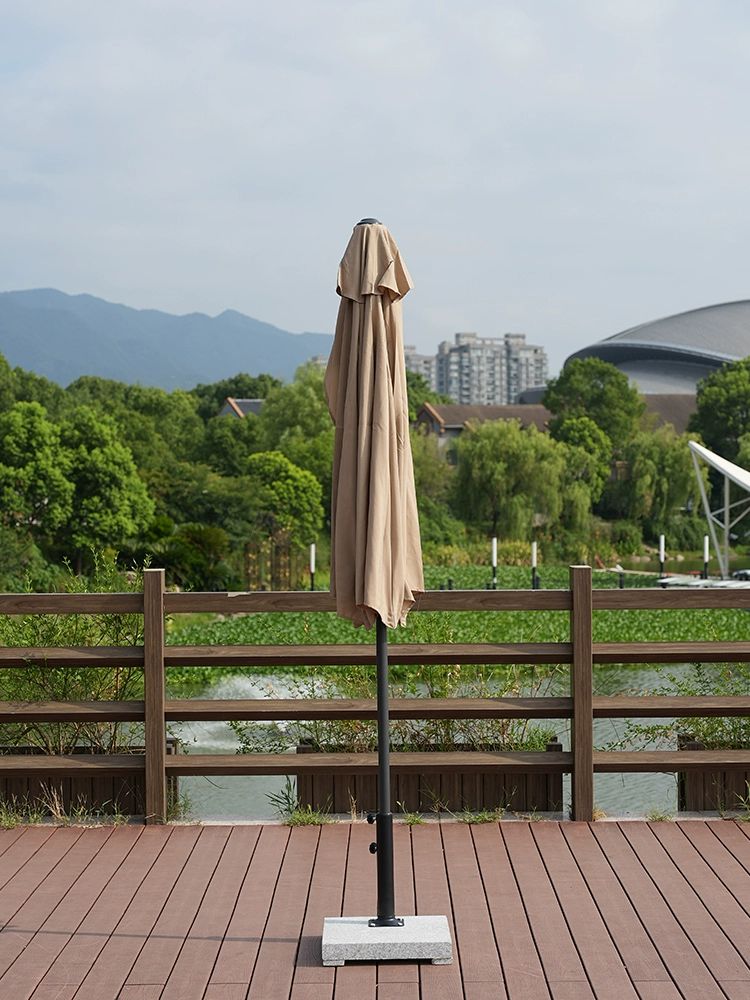 미니 파라솔 옥상 핸드 폴딩 야외 차단막 그늘막 하프 테라스 정원 차양막 캠핑 비치 - 상세 이미지 5