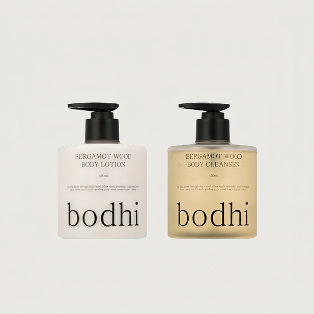 보디(bodhi) 베르가못 우드 바디로션 & 바디클렌저 세트, 400ml