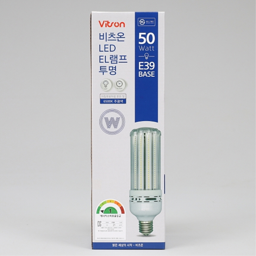 LED 투명 EL 램프 50W 주광색 6500K E39 가로등 창고 공장등 전구 비츠온 이미지 7