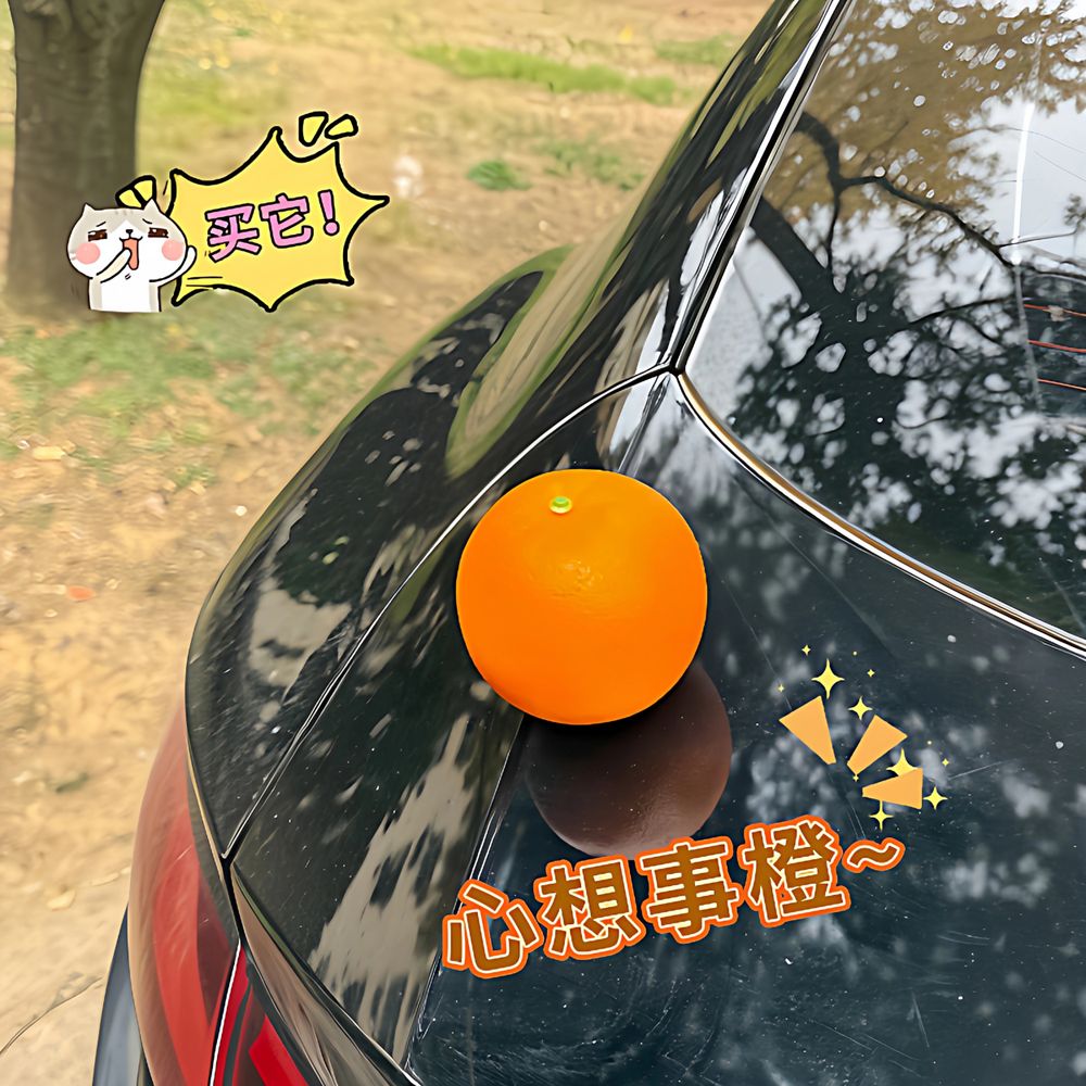 사과 장식품 차량용 모조 과일 악세사리 외부 트렁크 A. 사과 평안 1개 상품 이미지