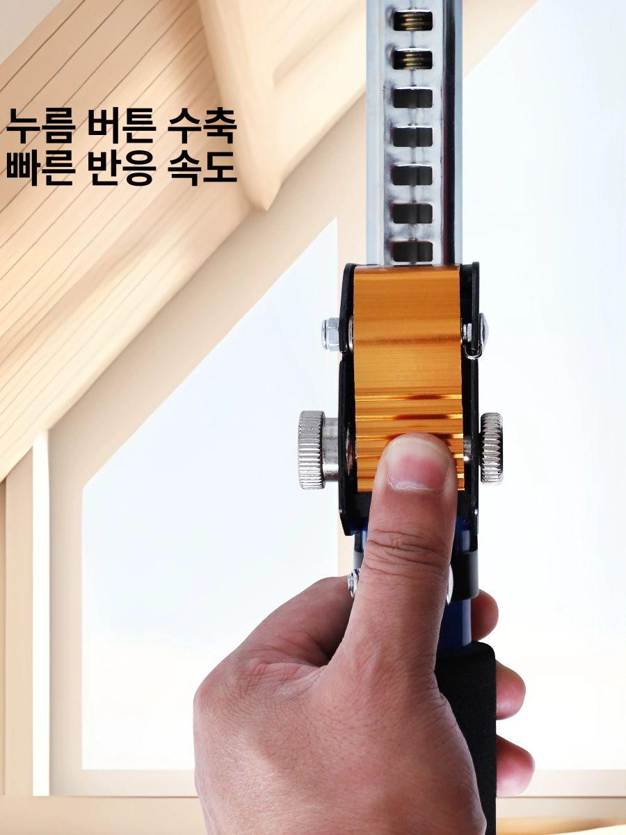 벽고정 선반대 천장 높이 브래킷 지지봉 하중지지대 압축봉 받침 조절 프레임 리프팅 - 상세 이미지 3