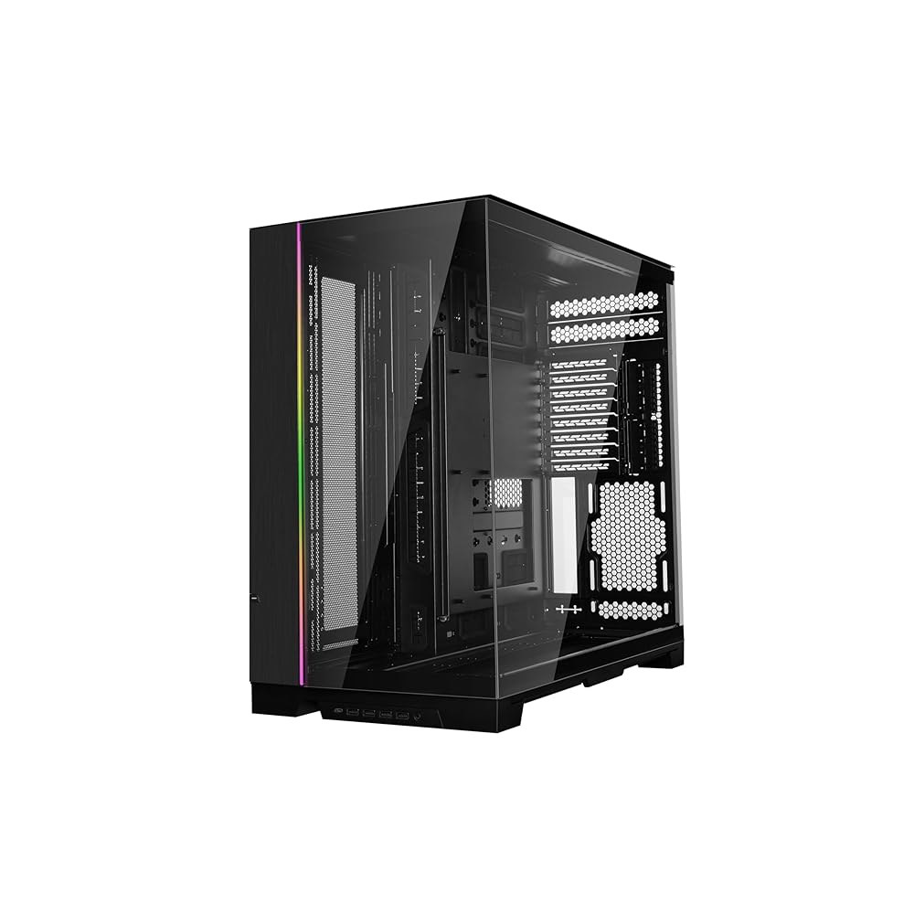 Lian Li Dynamic EVO XL - ARGB 유리 양면 강화 280mm 조명 섀시 패널 케이블 관리 라디에이터 E-ATX 최대 420mm 전면 3X 마더보드 스트립 (O1 - 상세 이미지 2