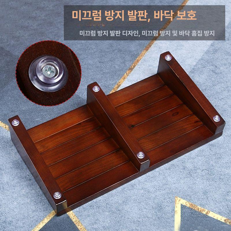 긴발받침 와이드형발디딤대 키높이 원목 길이 세탁실 주방 스툴 보관가능 너비 수납함 - 상세 이미지 5