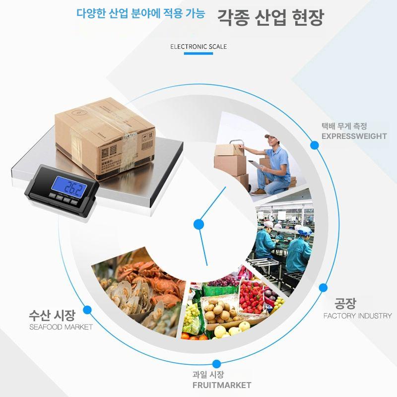 수산시장 방수 전자저울 고중량 계량기 업소용 카스 수산물 무게측정 상업용 - 상세 이미지 4