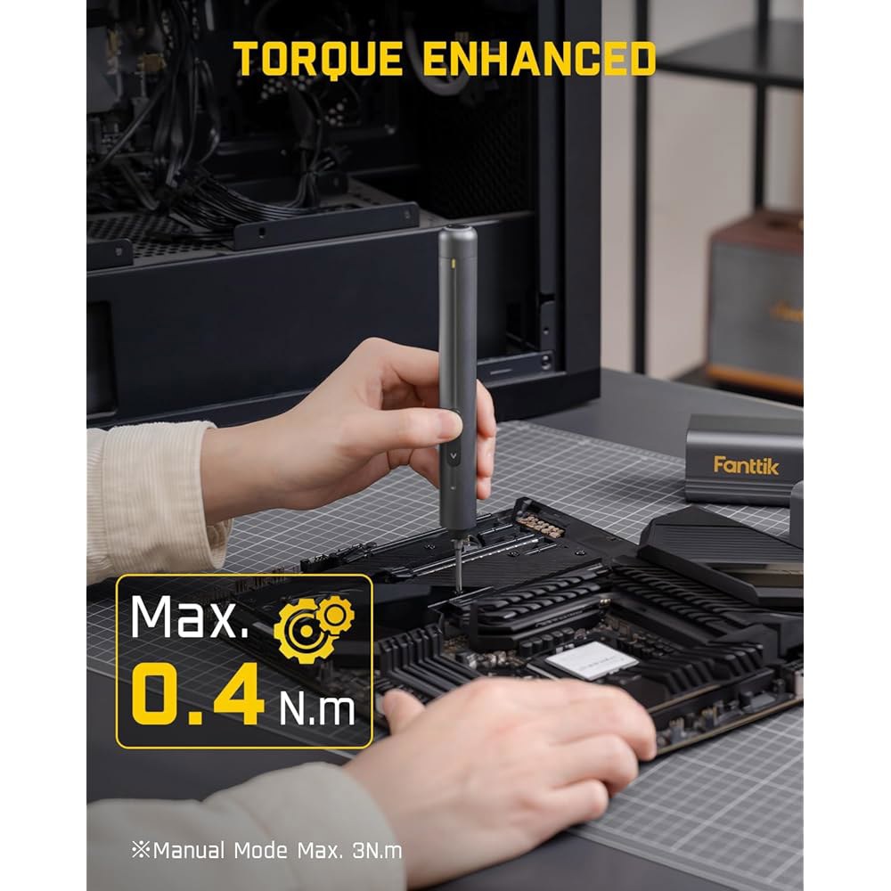 팬틱 E2 맥스 미니 전기 드라이버, 드라이버 무선, 최대 0.4Nm, 50개의 마그네틱 비트, 5/32인치 헥스, 스토리지, 전자 휴대폰 카메라 노트북 시계용 수리 도구 - 상세 이미지 3