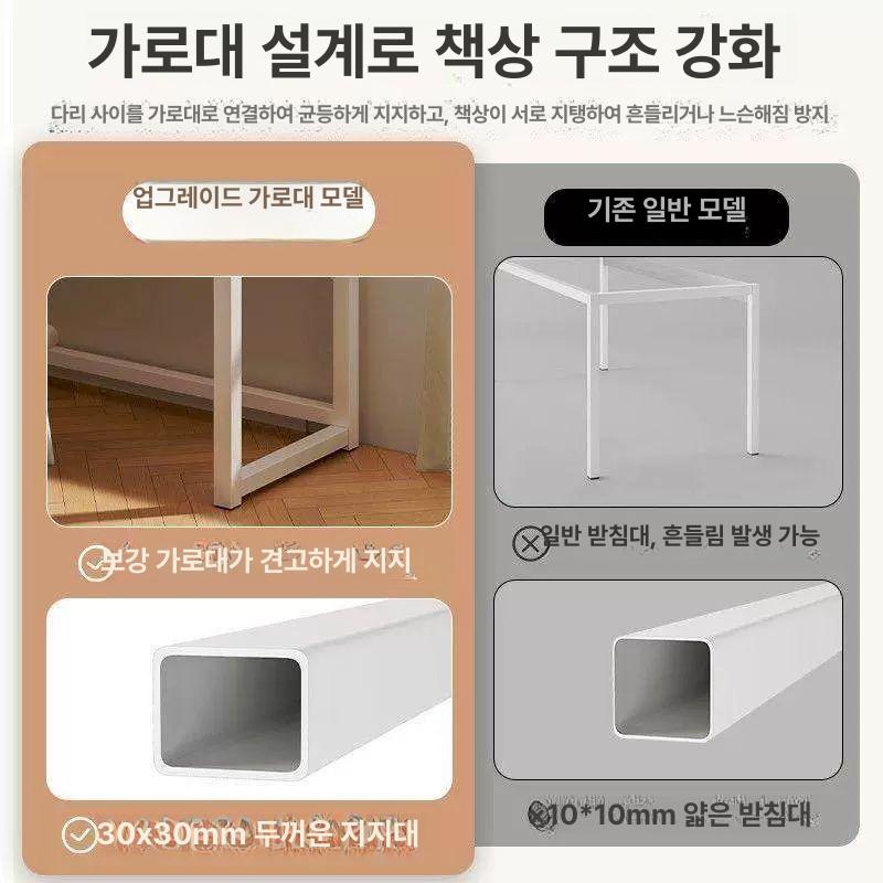 ㄱ자형 코너 책상 l자 공간활용 원목 공부방 학용 가구 책장 일체형 - 상세 이미지 4