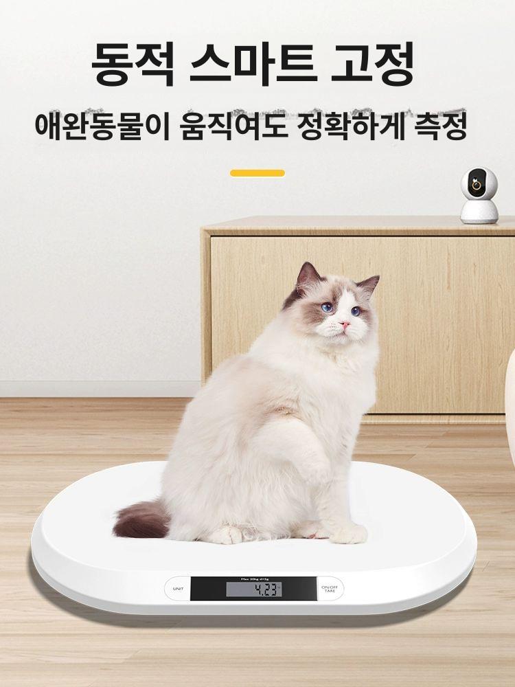 저울 반려동물체중계 디지털 고정밀 그램 동물병원체중계 전자 가정용 측정 소형 레벨 - 상세 이미지 3