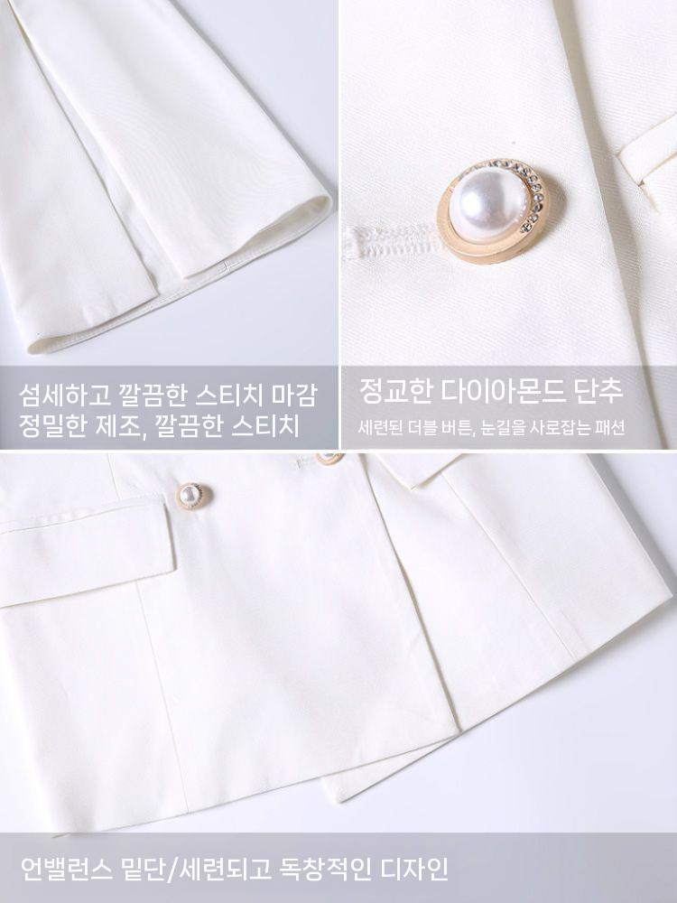 오피스룩 자켓 퍼프 블라우스 긴팔 반팔 셔링 셔츠 여름 여성 남방 레이스 시스루 루즈핏 - 상세 이미지 4