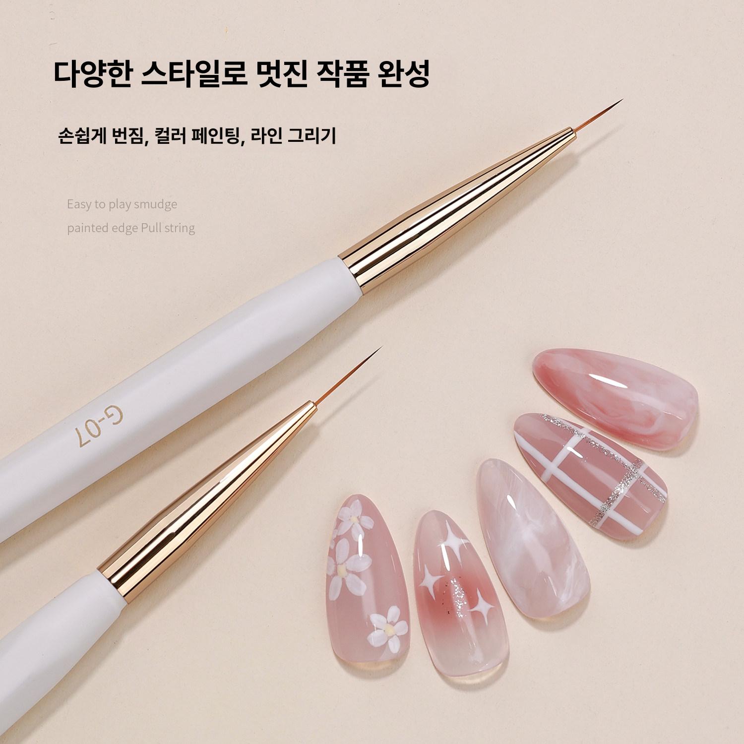 전문가용 브러시 네일아트 고급 그라데이션 컬러링 붓 디자인 재료 브러쉬 세필 - 상세 이미지 5
