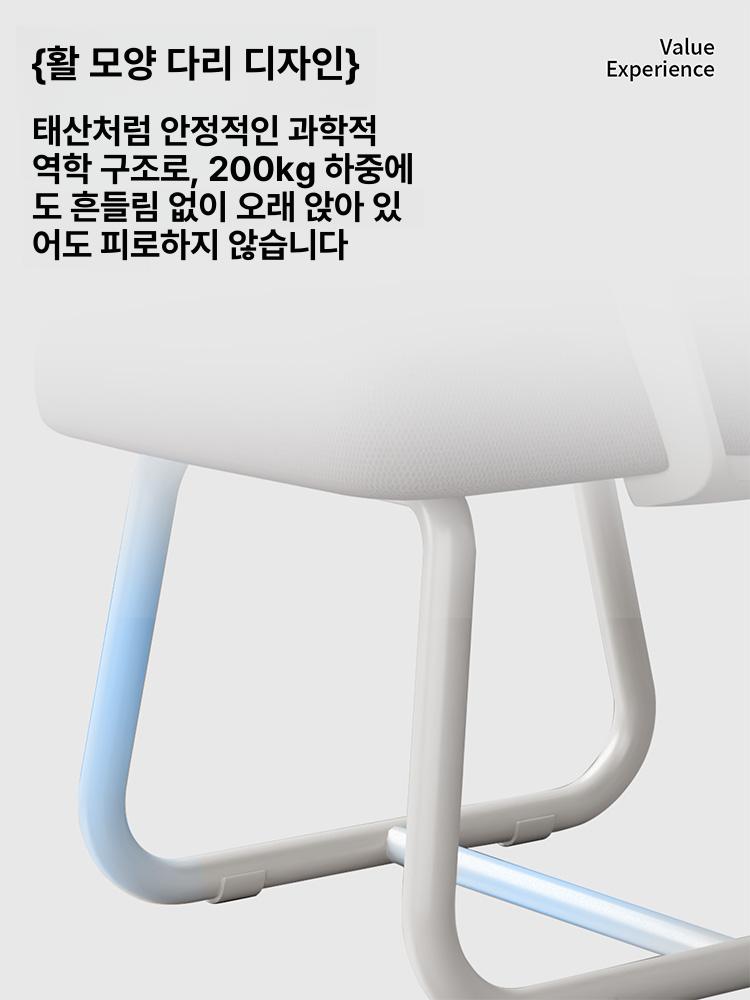 인체공학 사무용 회전 의자 메시 등받이 학생 책상 의자 바퀴형 높이조절 이미지 6