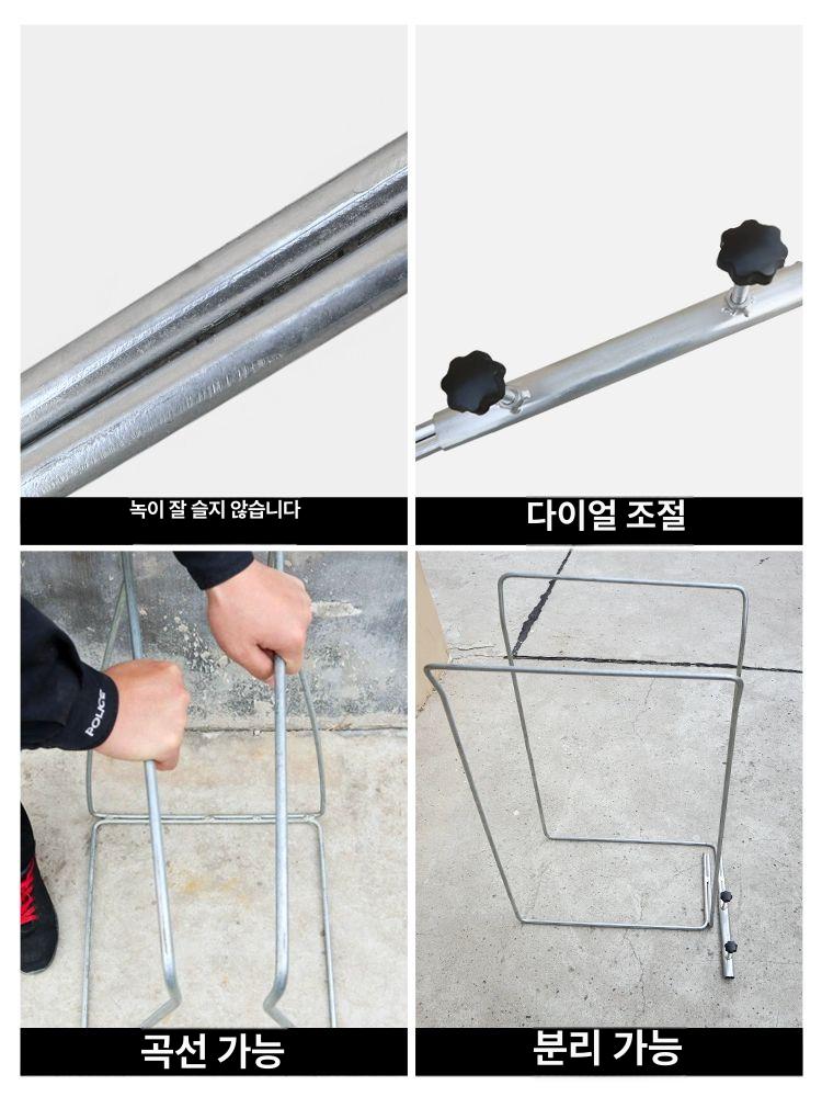 분리수거함 대형 스탠드식 산업용 수납 정리함 청소 카트 바구니 지지대 - 상세 이미지 3
