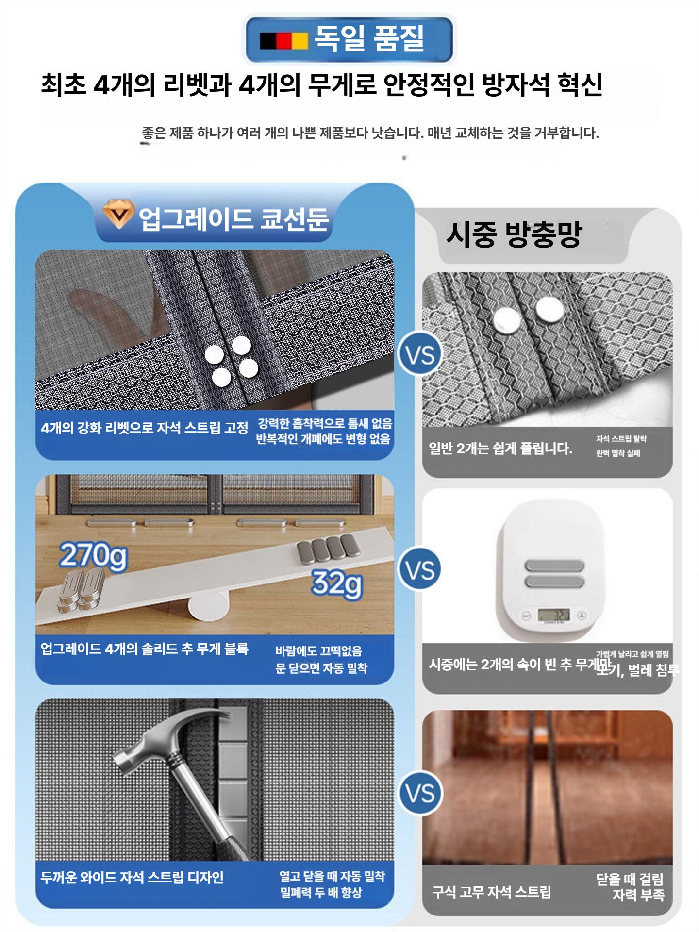 방충망 자석 마그네틱 문 출입구 모기퇴치 현관모기장 문발 차단 커튼 여름용 이미지 6
