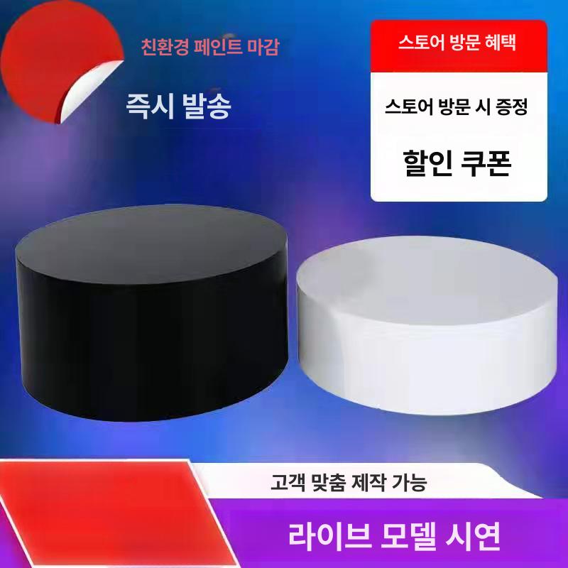 원형 촬영 받침대 사진 스튜디오 전시 디스플레이 높이 조절 피팅룸 직경 거울 - 상세 이미지 2