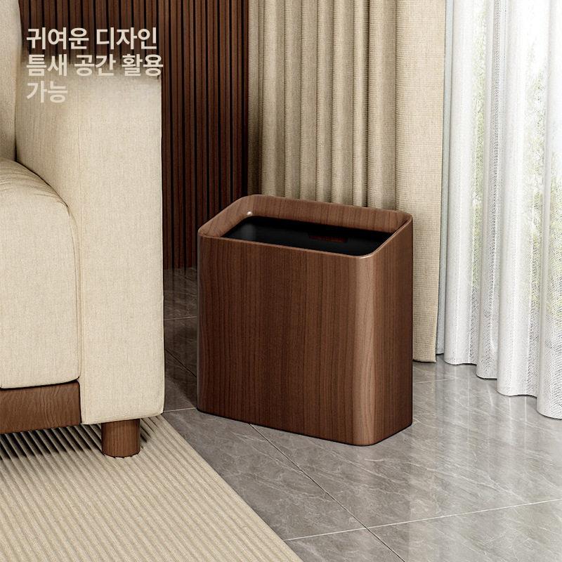 나무쓰레기통 북유럽 우드 사무실 휴지통 사각 카페 소형 매장 심플 내추럴 침실 월넛 호텔 이미지 6