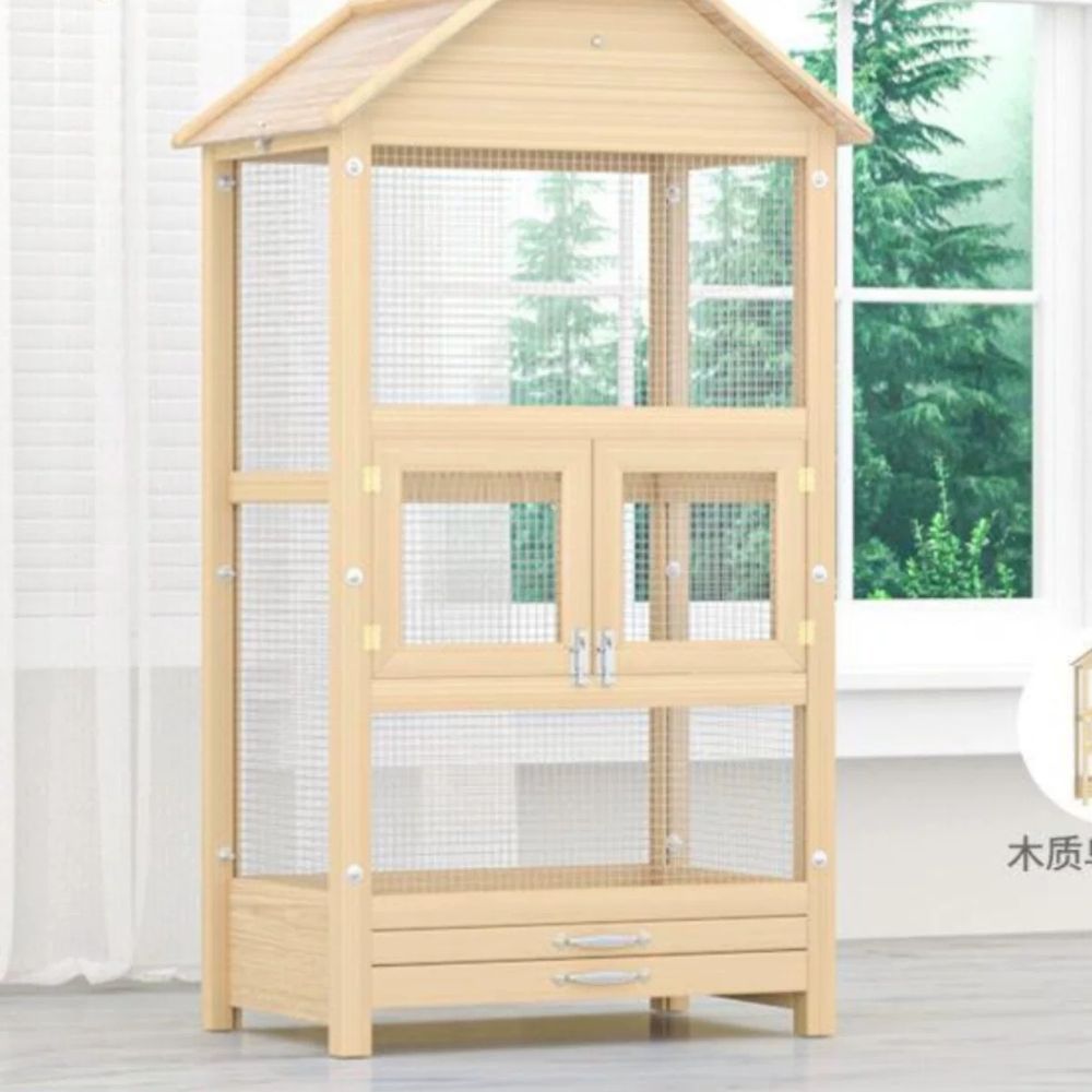 원목 대형새장 앵무새침대 사육장 조류케이지 번식함 새둥지 앵무새장 실내용 - 상세 이미지 3