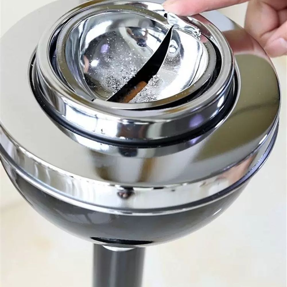 업소용 재떨이 사각 흡연실 흡연구역 꽁초 공원 로비 고급형 수직 뚜껑 금연 - 상세 이미지 5
