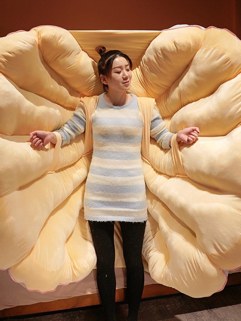 조개껍질 쿠션 대형 빈백 소파 침실 포인트 방석 홈데코 푹신한 쿠션 - 상세 이미지 5