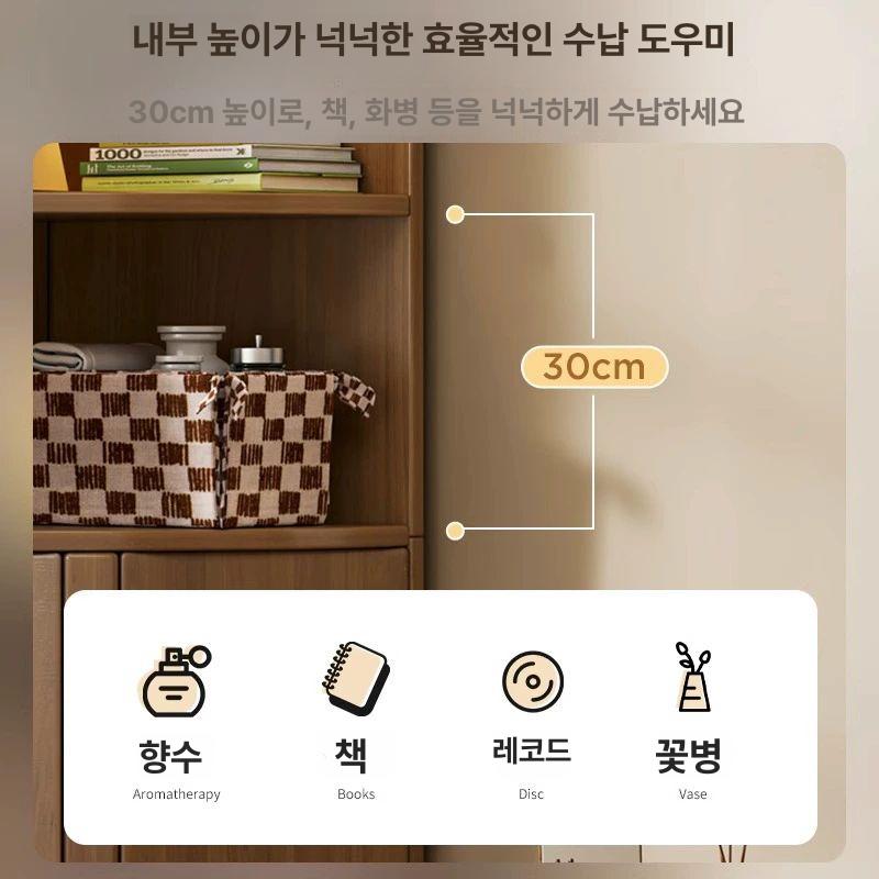 원목 코너 수납장 모서리 선반 틈새장 책장 거실 침실 조립식 북유럽 감성 목재 가구 - 상세 이미지 5
